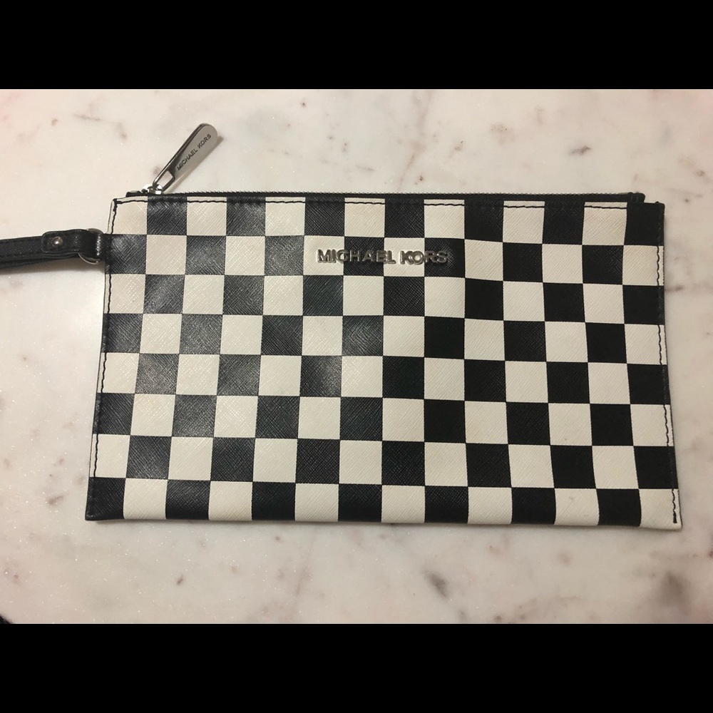 Michael Kors Checkered Wristlet